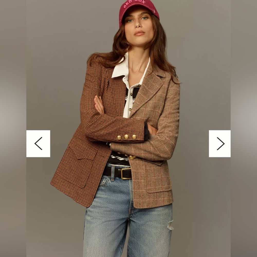 NWT Avec Les Filles Mixed-Media Blazer